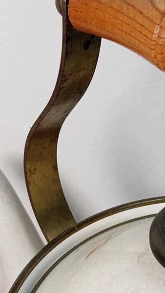 Vintage Mikasa Grande Chef Day Dreams  2.5. Qt Enamel Tea Kettle Japan UN704