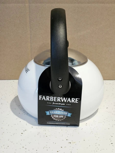FARBERWARE Porcelain Enamel 2.5 Quart/2.4L, Whistling Tea Kettle- *NEW*