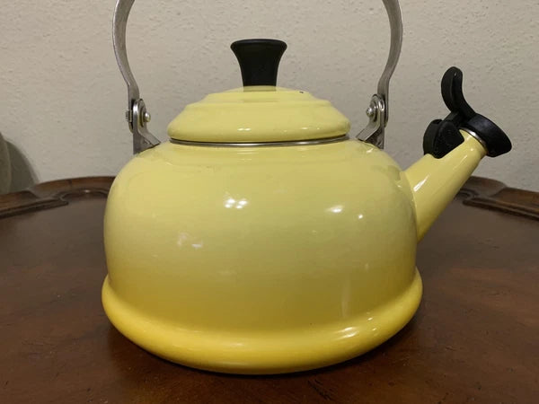 Le Creuset Enamel Yellow 1.7 qt Classic Whistling Tea Kettle