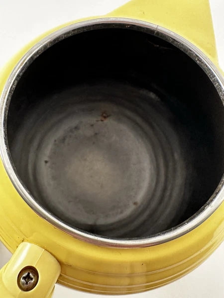 Fiestaware Enamel on Metal Yellow Insulated Teapot By Copco for Homer Laughlin
