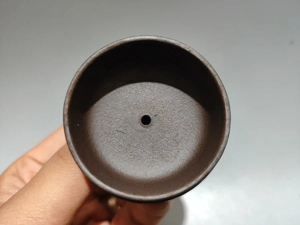 Yixing Purple Clay Teapot Hand-Coiled Auction Oolong Tea Handcrafted Enamel